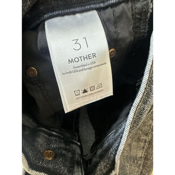 Mother The Insider Crop Step Fray Jeans Women’s Size 31 Gray Distressed Hem - Picture 7 of 11